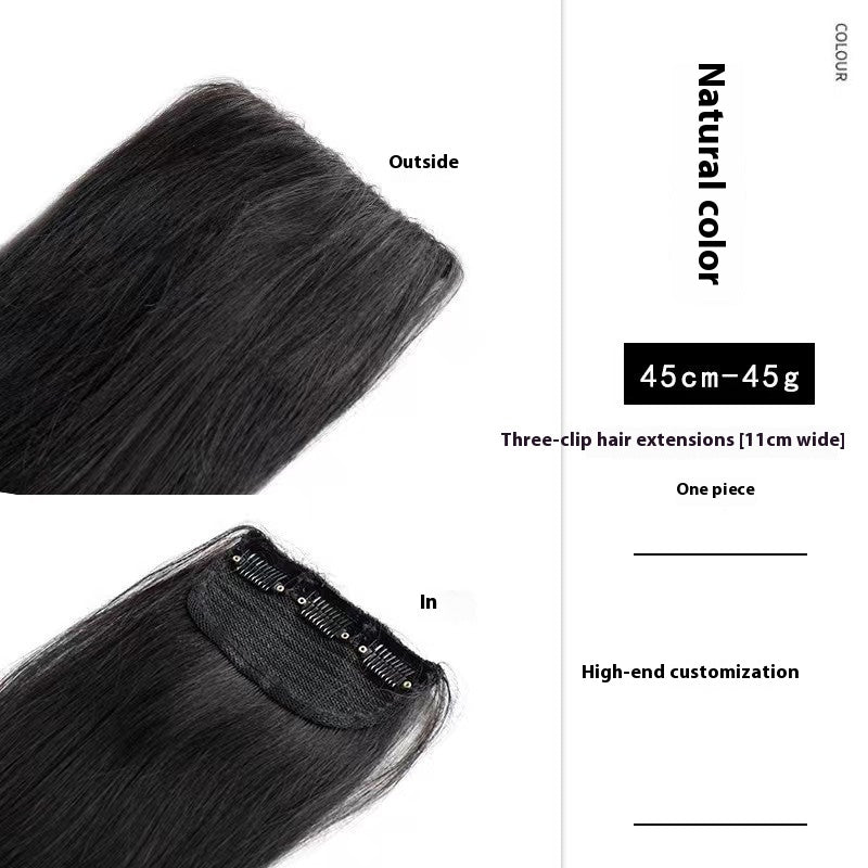 Handmade Human Hair Wig - Natural Straight