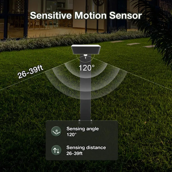 Solar Pathway Lights - LED Outdoor Landscape Lighting with Motion Sensor