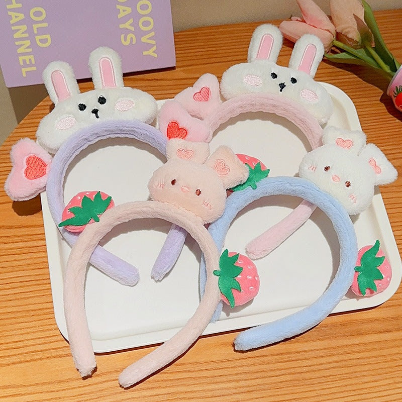 Cute Plush Hair Clip Headdress for Girls - Cartoon Bunny Design
