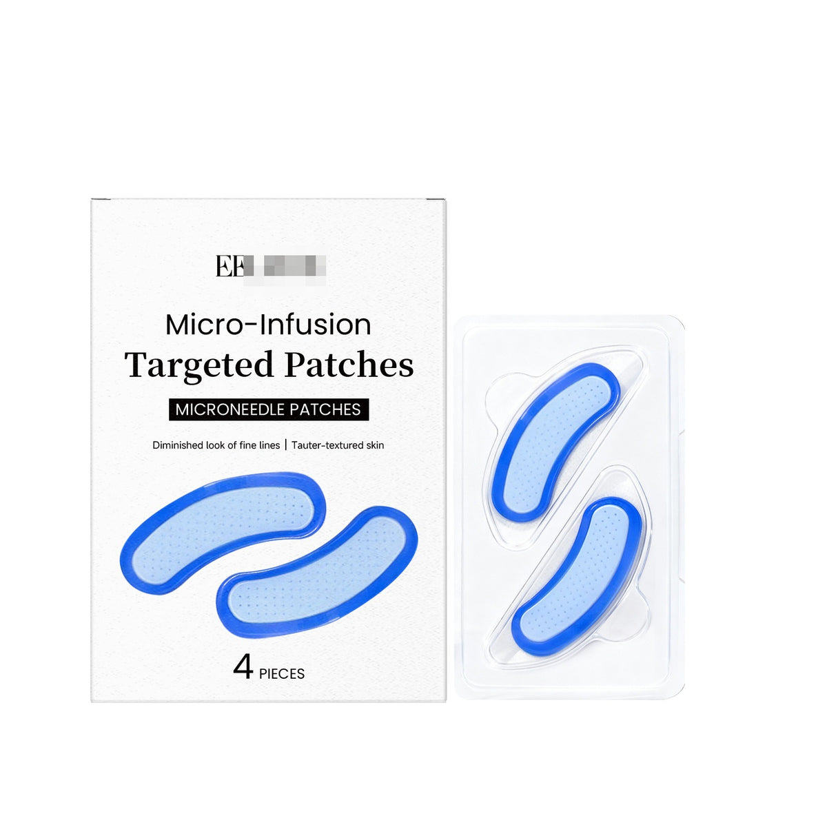 Microneedle Firming Eye Patches - Anti-Aging Eye Mask with Vitamin E & Retinol, 4 Pieces