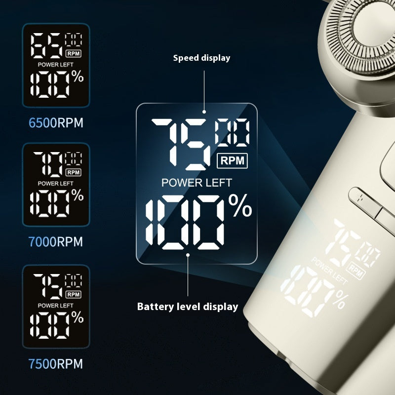 Rechargeable Electric Shaver - Magnetic Floating Head