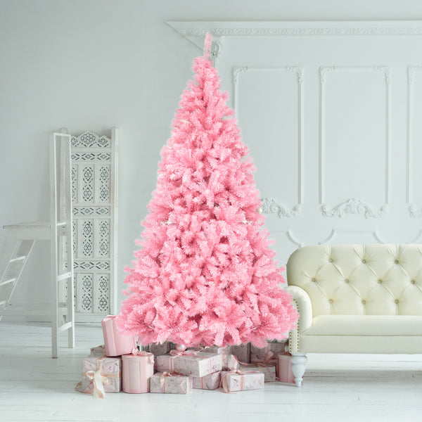 6ft Pink PVC Christmas Tree - Lush Holiday Decoration