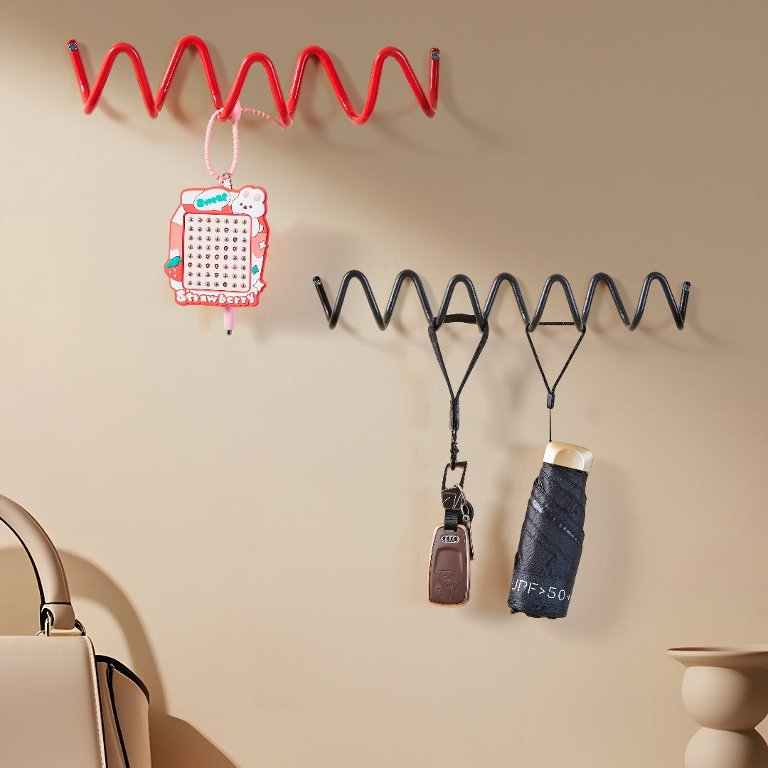 Wall-Mounted Coat and Hat Hook Rack with 3-5 Hooks - Minimalist Iron Decor