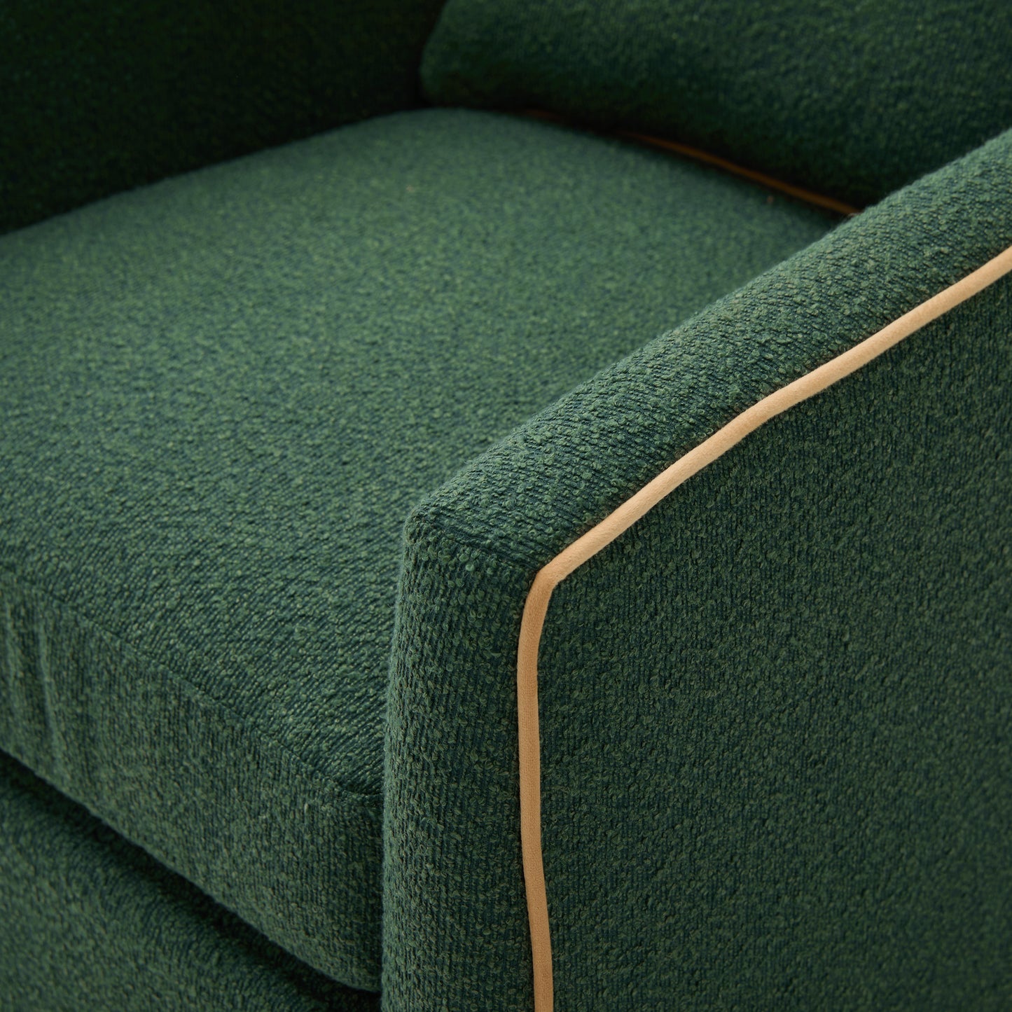 Swivel Accent Chair - Upholstered Barrel Sofa for Living Room - Green
