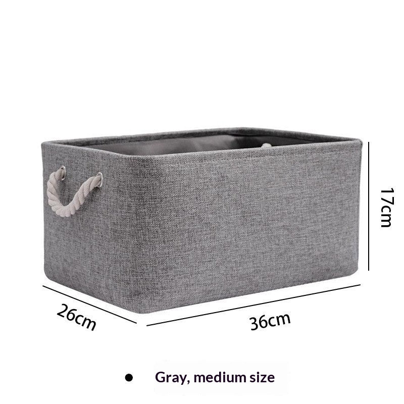 Foldable Storage Basket with Lid - Multi-Size Home Organization Box