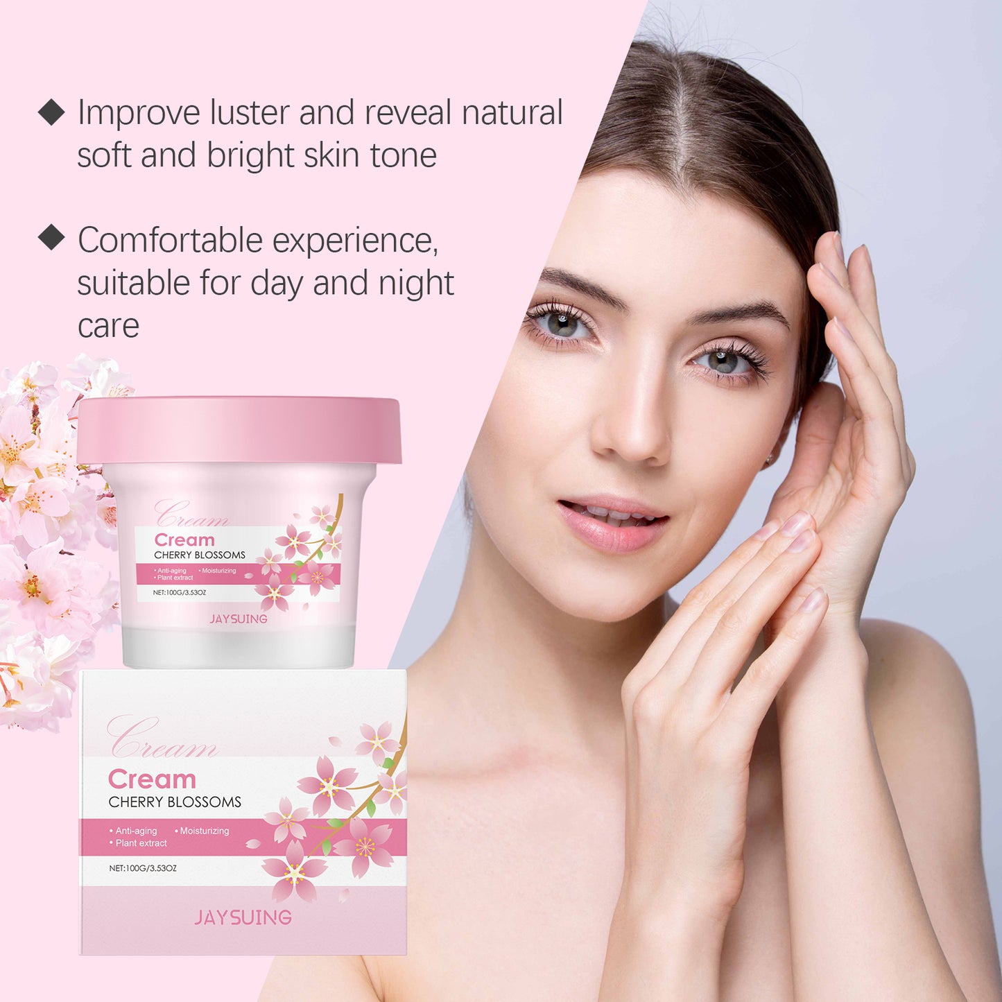 Cherry Blossom Hydrating Facial Cream - Deep Moisturizing Skin Care