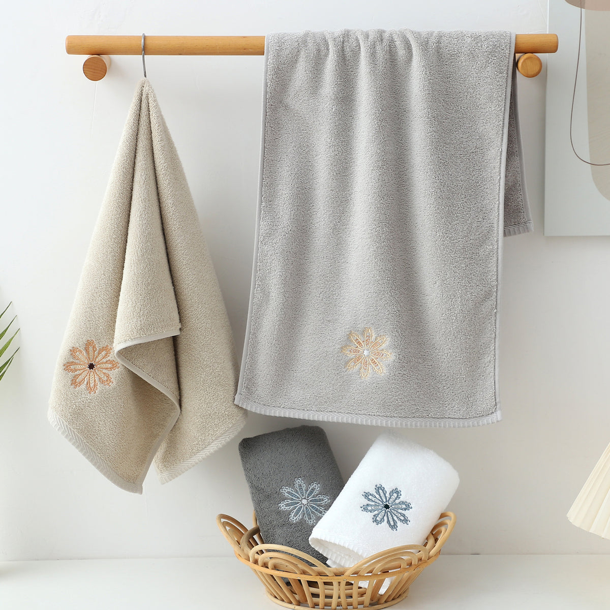 Cotton Household Towel Set - All Colors & Sizes, Soft Absorbent Cotton