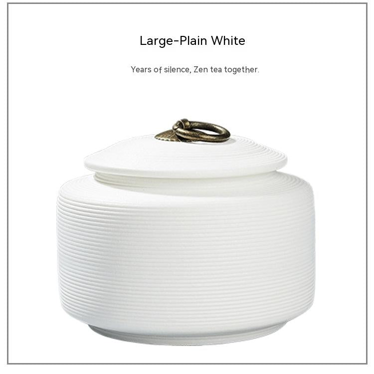 Retro Stoneware Sealed Tea Storage Canisters - Moisture-Proof Ceramic Jars