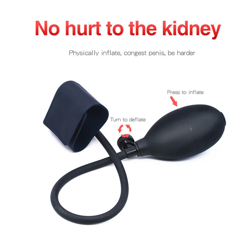 Inflatable Horseshoe Ring Lock - Silicone Adult Wellness Toy