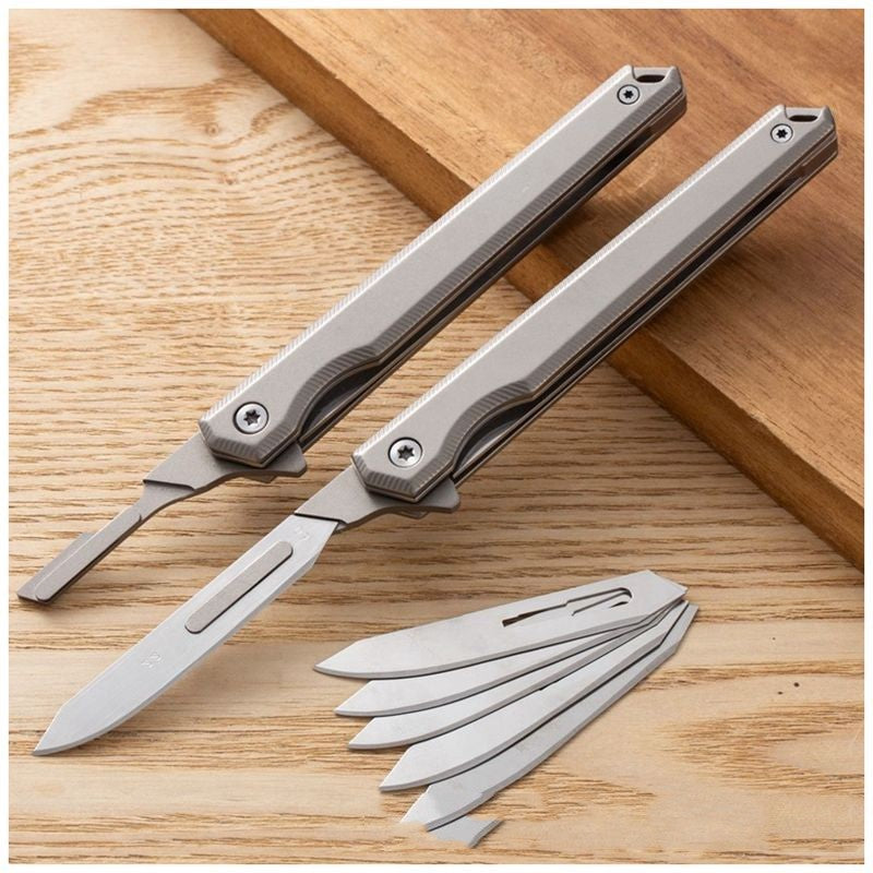Titanium Alloy Art Knife Set for Carving and Crafting - Portable Gift