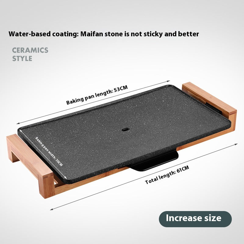 Electric Barbecue Grill for Indoor Use - Household Cooking Pan