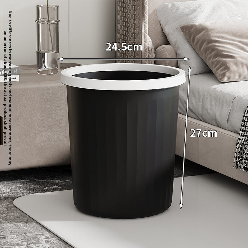 Kitchen Storage Bin - Vertical Pattern Crimp, Cream Color, 24.5 x 27cm