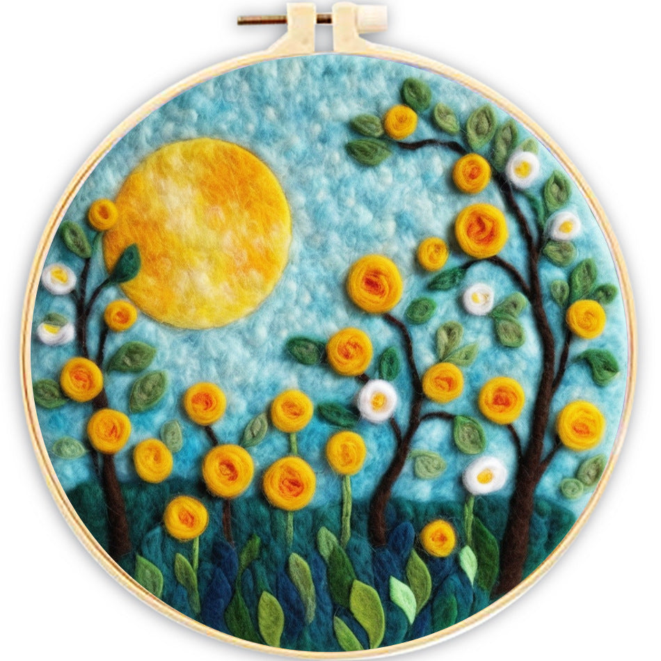 Embroidery Needle Felt Blanket Painting Kit - House Decor & Crafts