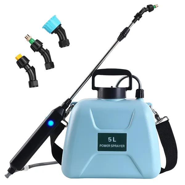 5L Electric Plant Sprayer with 3 Spray Nozzles - Adjustable Garden Handheld Sprayer