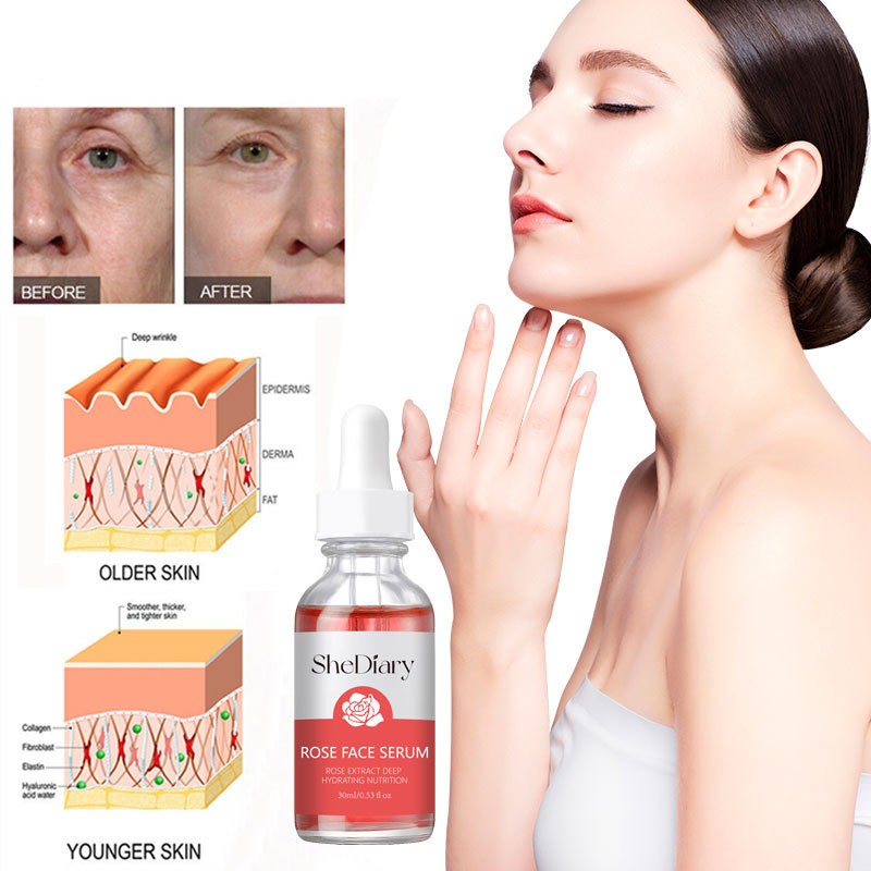 Rose Nourishing Facial Essence for Dry Skin - 30ml Moisturizing Care Solution