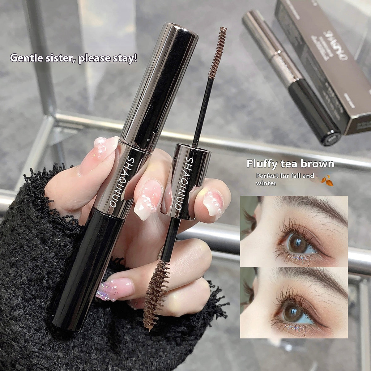 Long Curling Double-Headed Mascara for Long, Voluminous Lashes