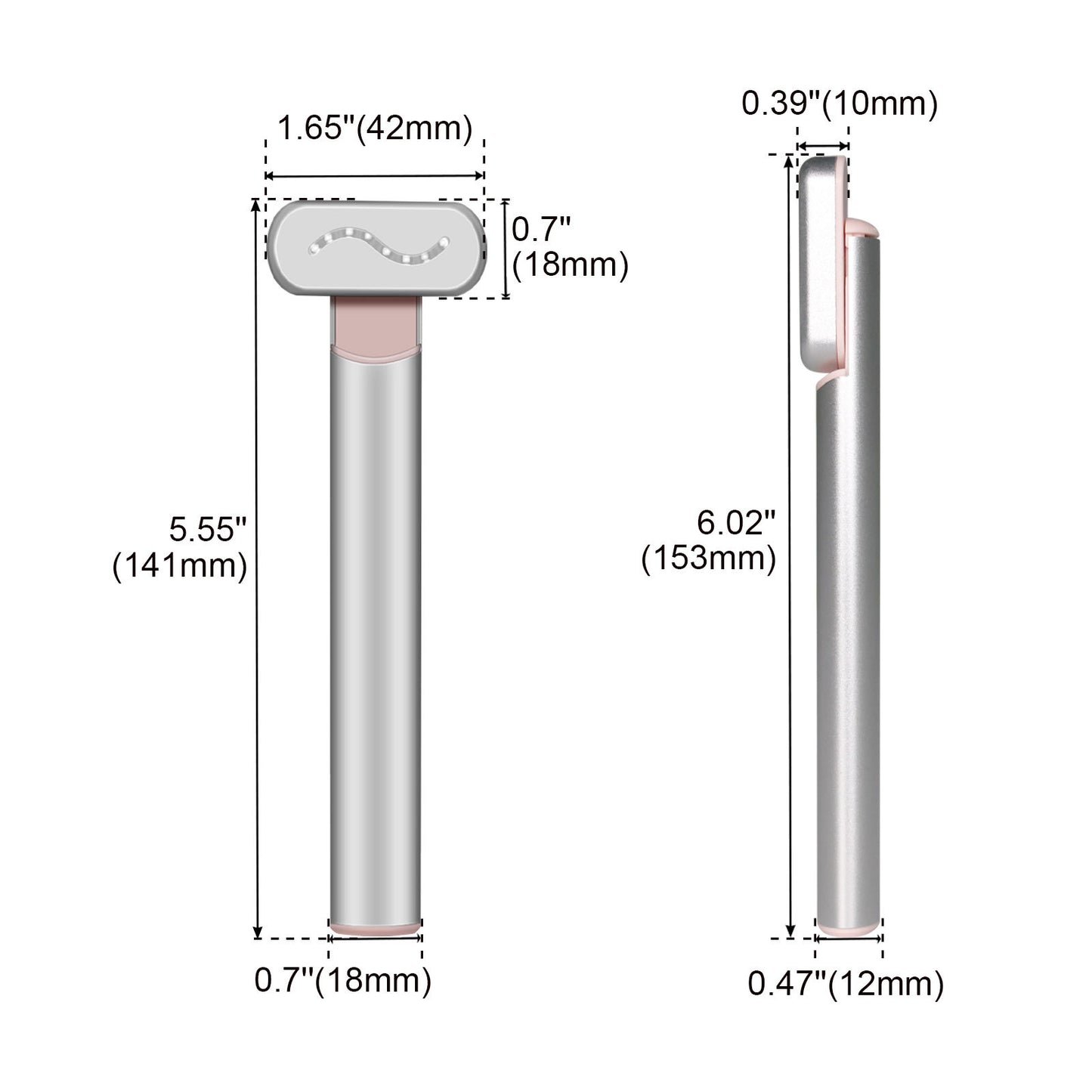 Rotatable Facial Eye Care Device with Red Light Rejuvenation - USB Powered