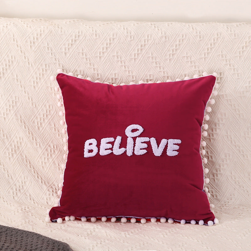 Modern Plush Cushion Cover 45x45cm - Multi-Color Throw Pillow for Home & Office