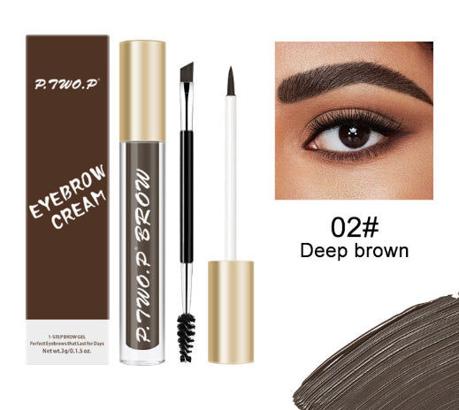 Waterproof Eyebrow Pencil & Cream Set - Smudge-Resistant Brow Makeup