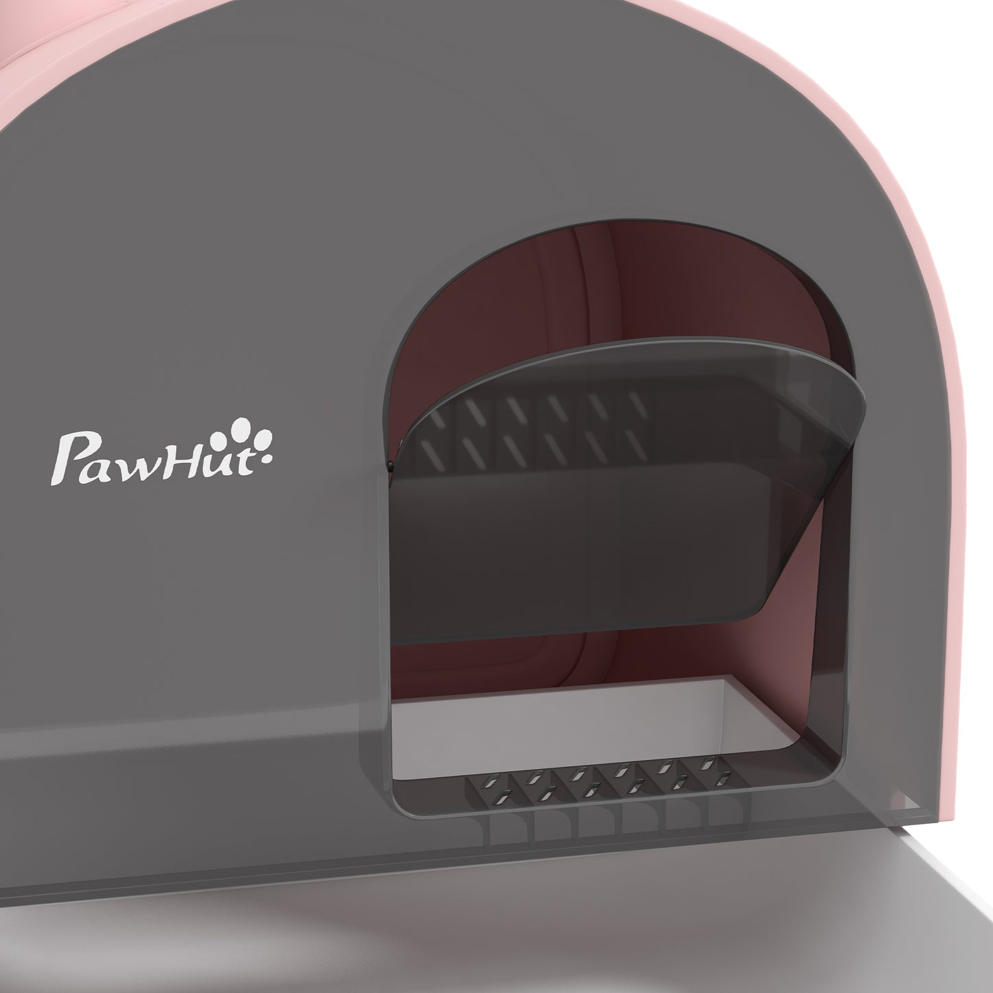 Pink Cat Litter Box with Lid, Scoop & Filter, Removable Tray for Small Cats