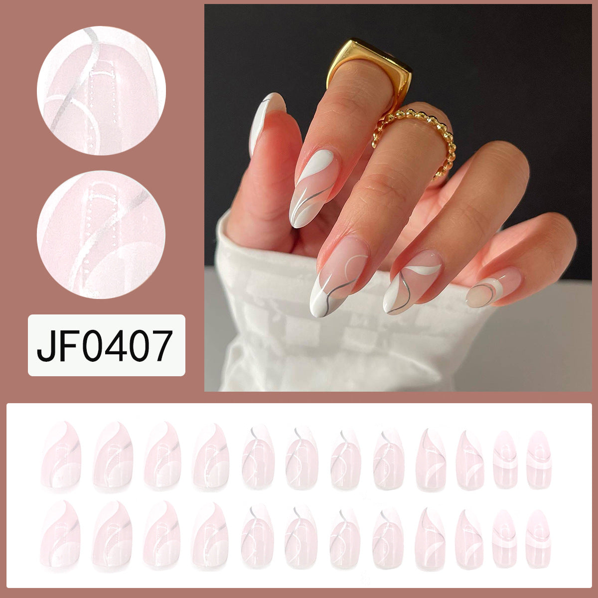 Nail Art Foil Sheets Set - Silver Dot Ink Gold Foil for Nail Decoration