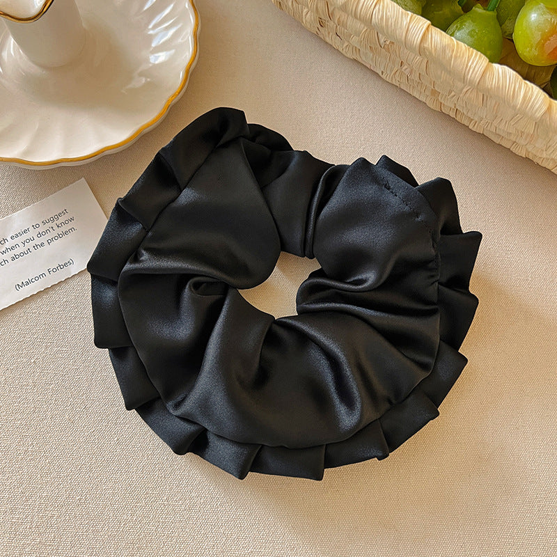 Korean Ballet Style Pleated Hair Ring - Oversized Hair Accessory for Hair Styling