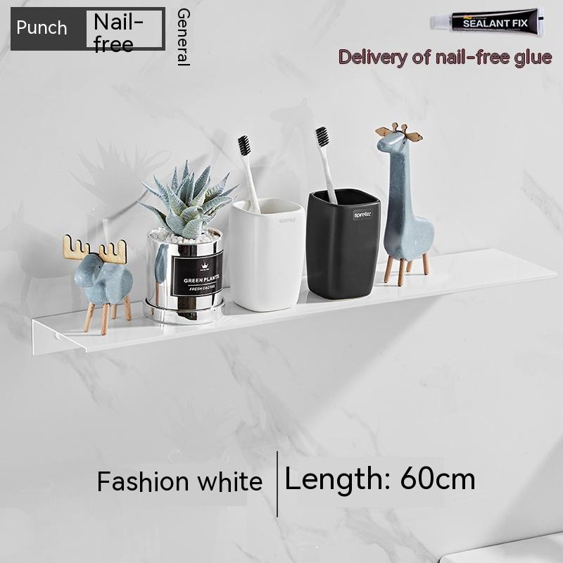 Nordic Wall Mounted Shower Storage Rack Non-Perforated Bathroom Organizer