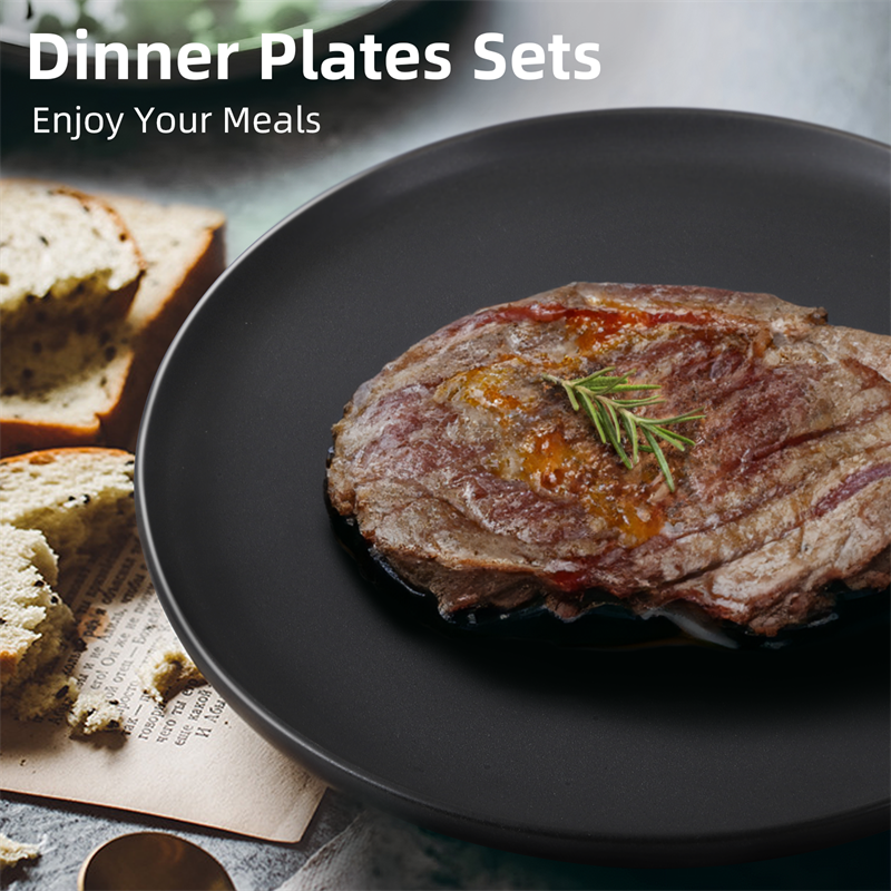 Creative Western Food Plate Set - 6-Piece Cereal, Salad, Pasta & Soup
