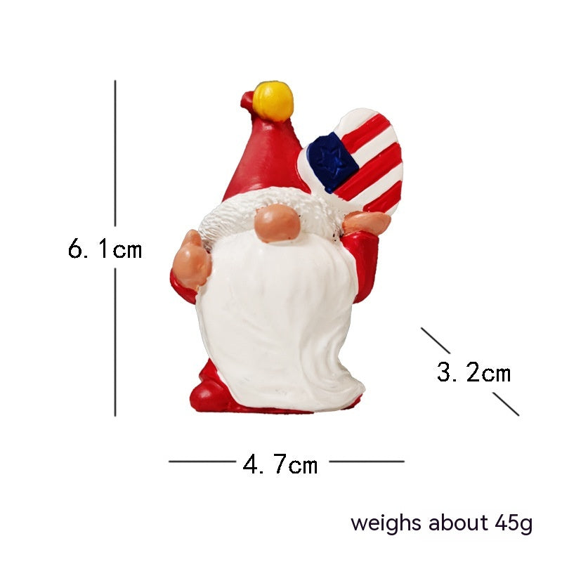 Resin Christmas Ornaments Set - Santa Claus Holiday Decor, Small Decorative Figurines
