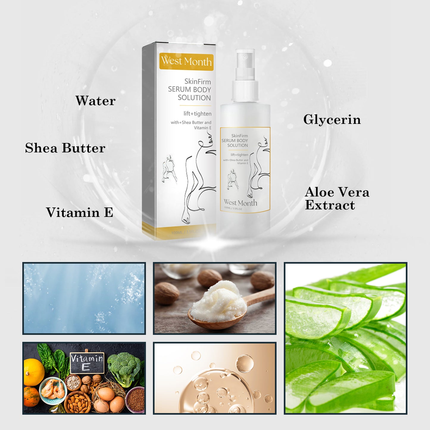 Anti-Wrinkle Firming Spray - Vitamin E & Shea Butter Moisturizing Treatment