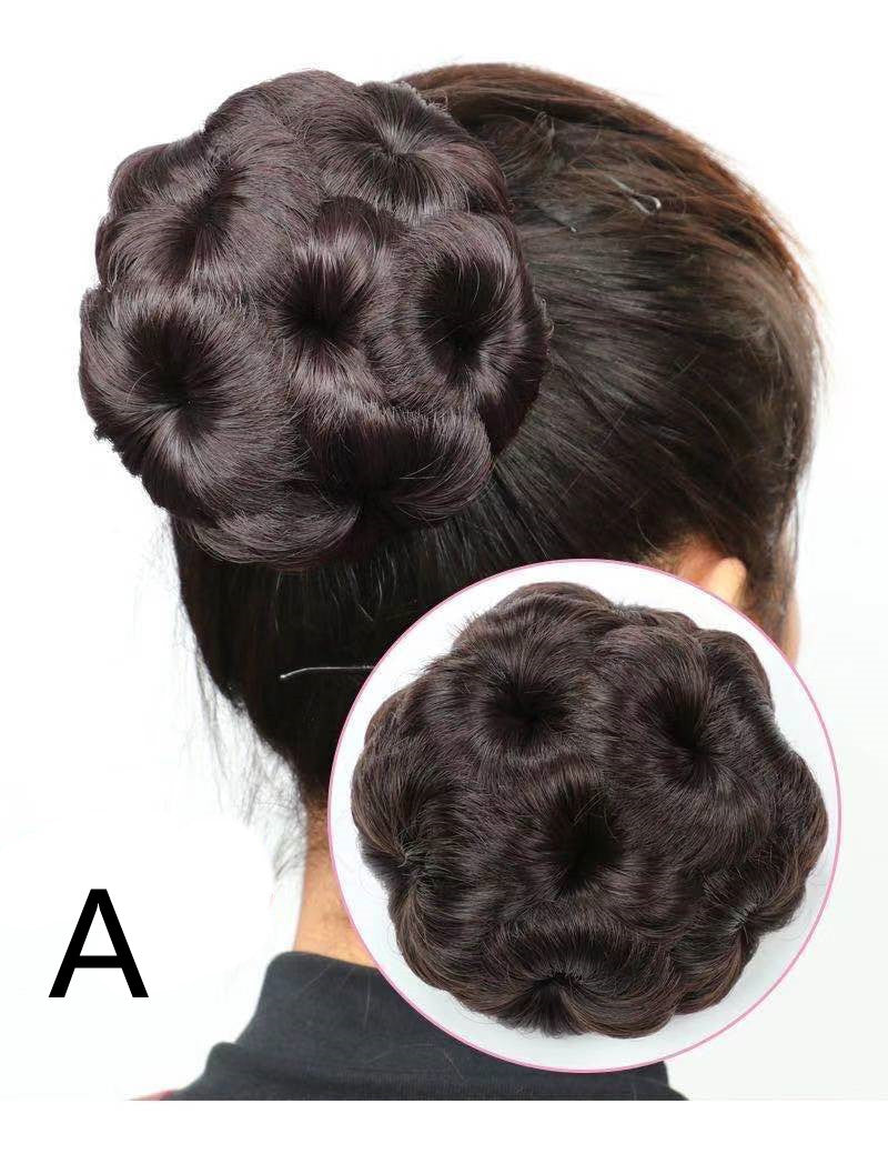 High Temperature Silk Wig Hair Ring for Hair Bun Styling - Bridal & Fashion