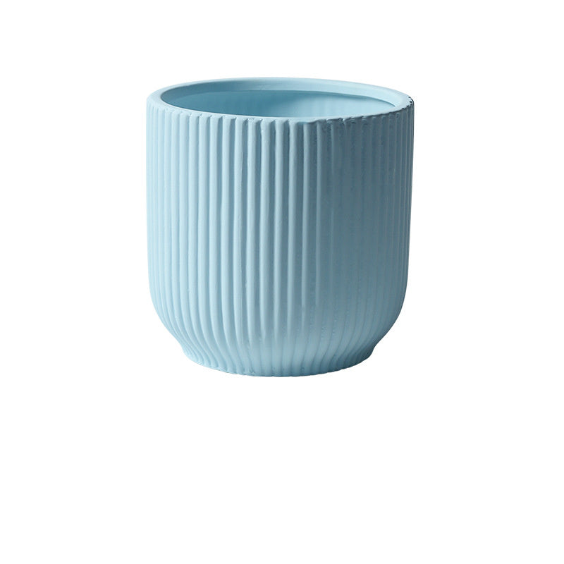 Ceramic Flower Pot Set - Nordic Style Garden Planters with Gold & Hole Options