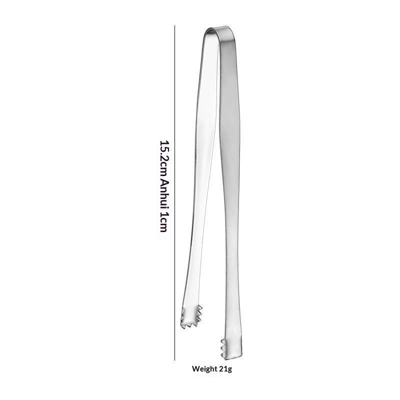 Stainless Steel Non-Slip Ice Tongs for Food & Kitchen Use