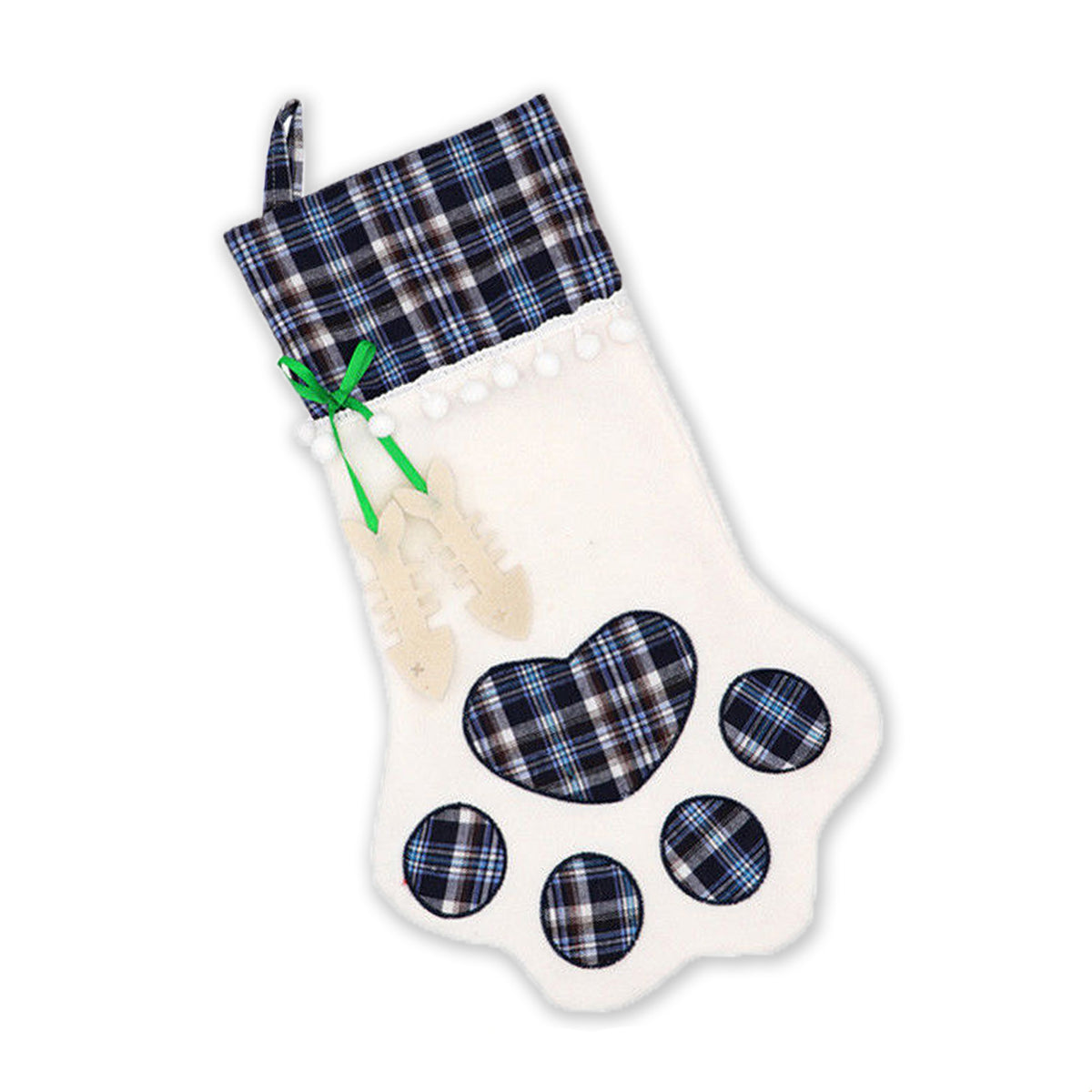Buffalo Plaid Pet Stockings for Cats and Dogs - Christmas Hanging Decorations