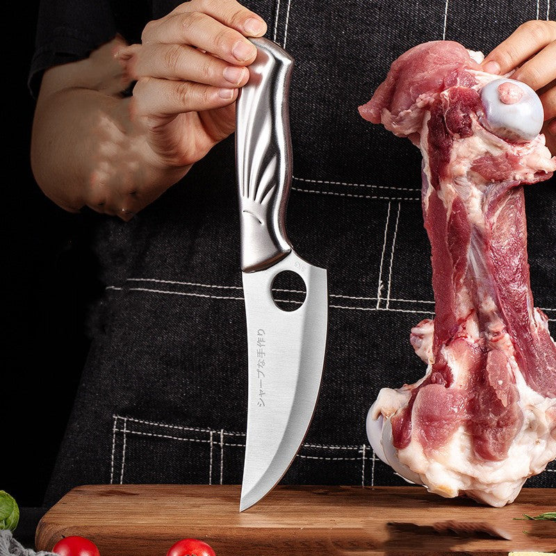 Stainless Steel Boning & Slaughtering Knife for Meat and Bones