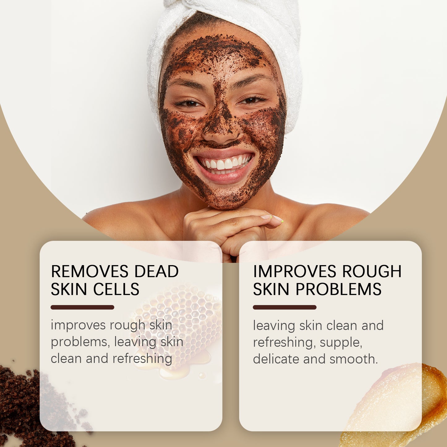 Honey Brown Sugar Exfoliating Scrub for Deep Cleansing & Moisturizing