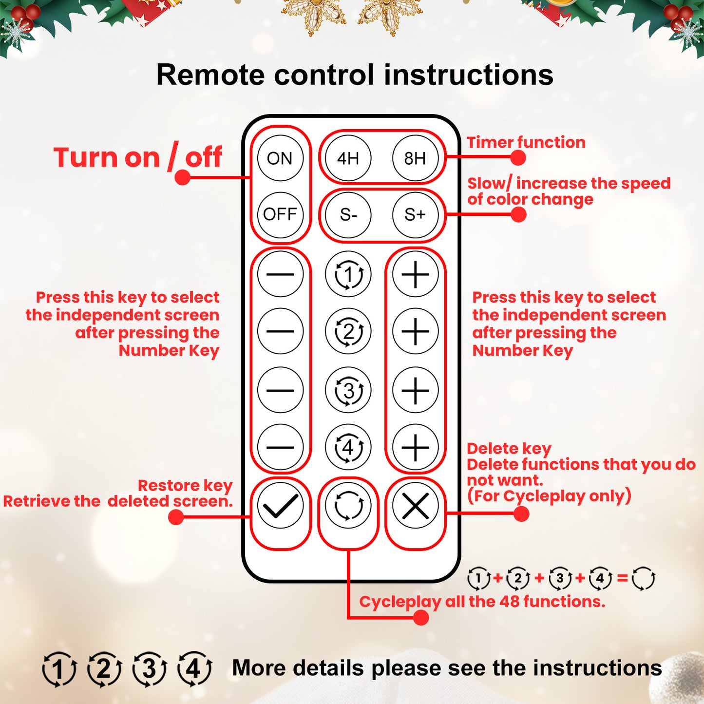 7ft Electric Flux Artificial Christmas Tree - PE/PVC Mixed
