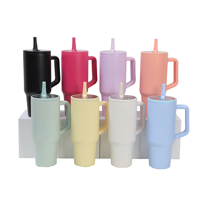 304 Stainless Steel Folding Vacuum Cup with Suction Mouth - Multiple Colors & Capacity