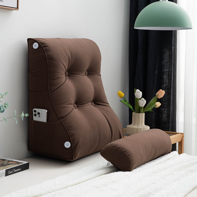 Removable Washable Waist Support Pillow - Bedside Cushion for Comfort