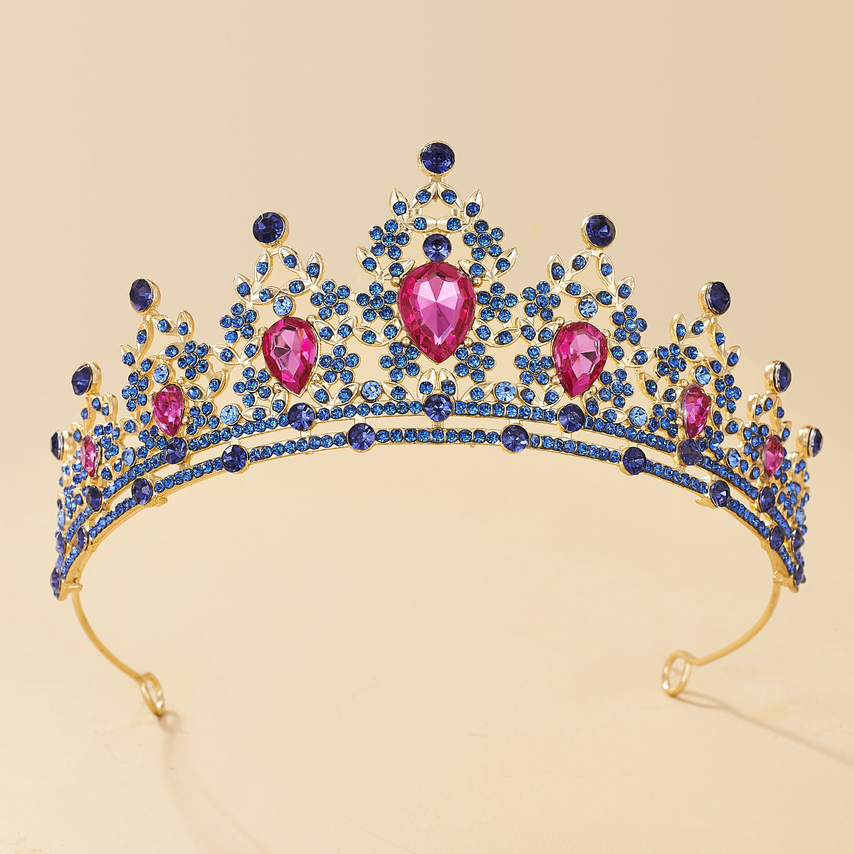 Rhinestone Crown Headband Wedding Hair Accessory