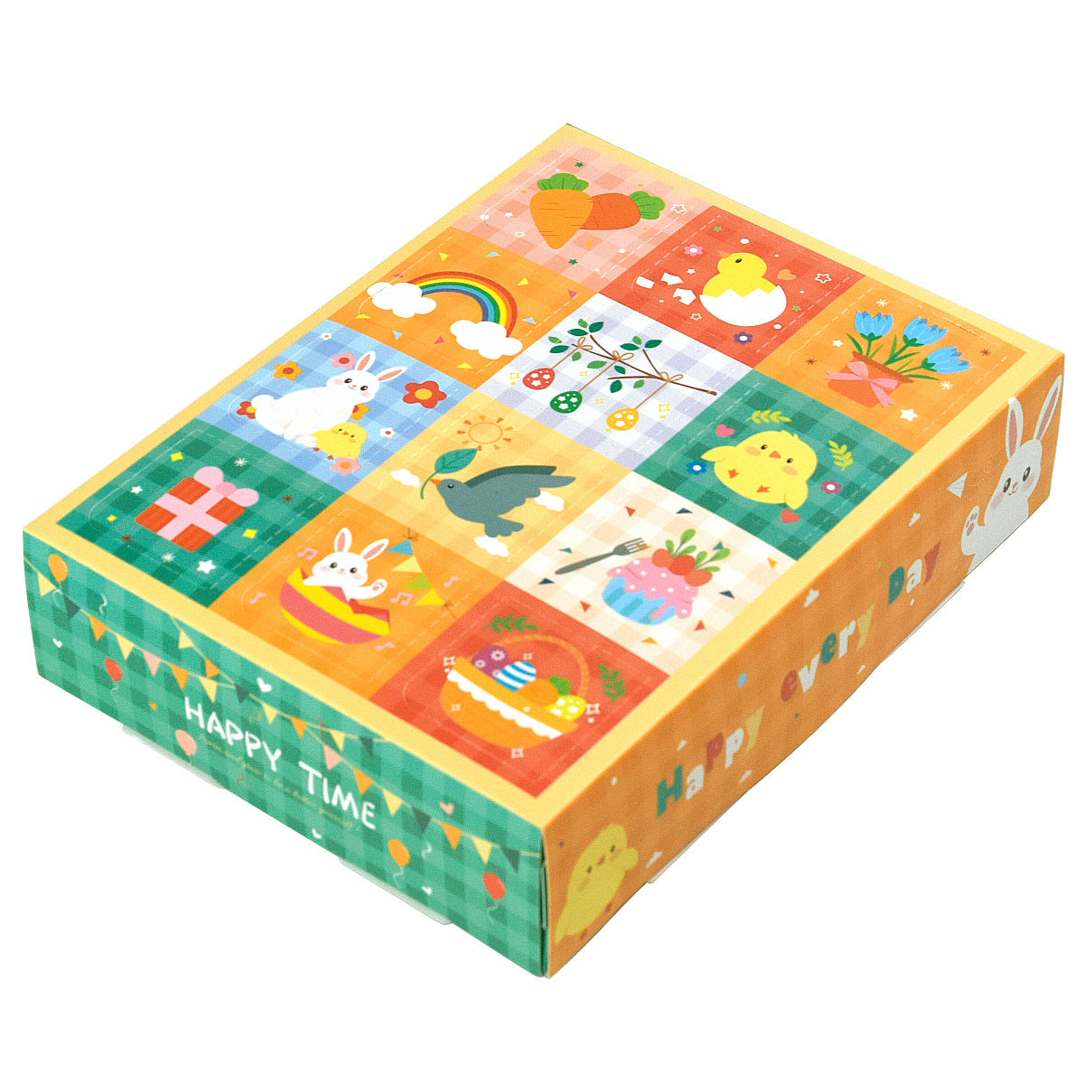 15-Piece Easter Advent Calendar Boxes - Bunny & Chick Patterns