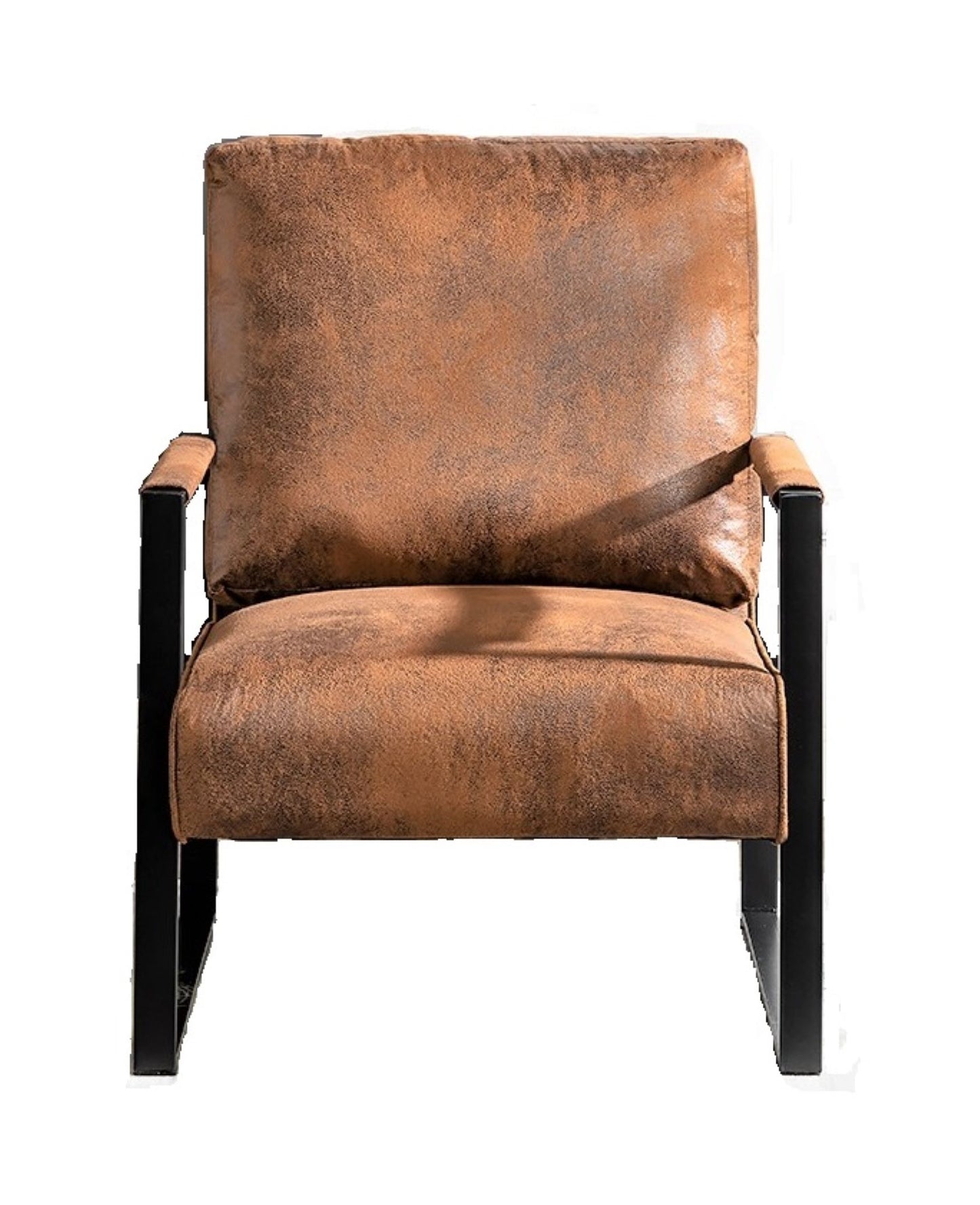 Classic Mid Century Modern Accent Chair With Durable Square Metal