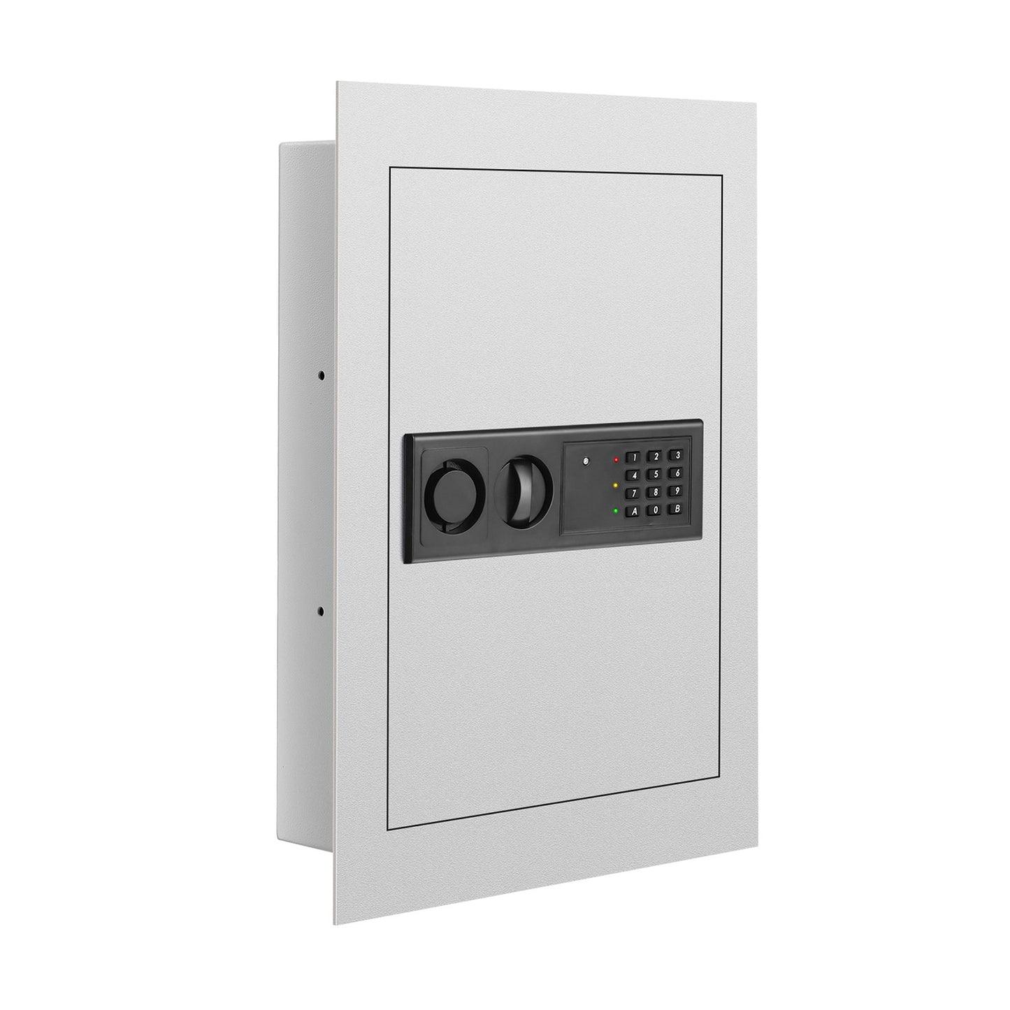 Recessed Wall Safe - Digital Lock Security Gun Cash Box - White