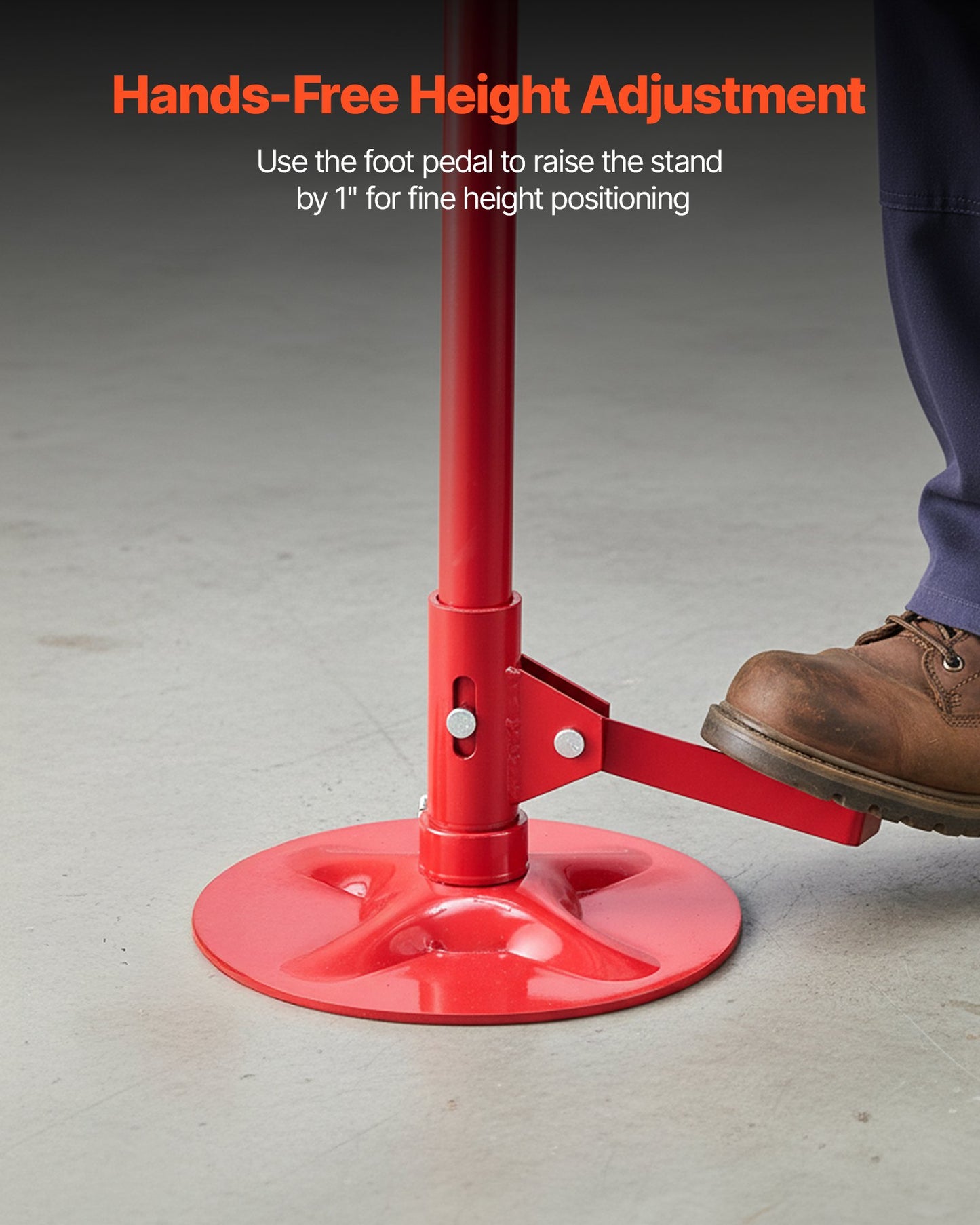 3/4 Ton Underhoist Support Stand - Adjustable Vehicle Lift Jack Stand with Foot Pedal & Stable Base