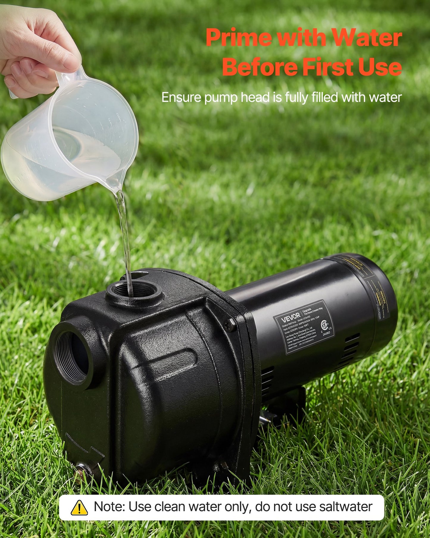 1.5 HP Shallow Well Jet Pump - Dual Voltage 4250 GPH for Garden Irrigation