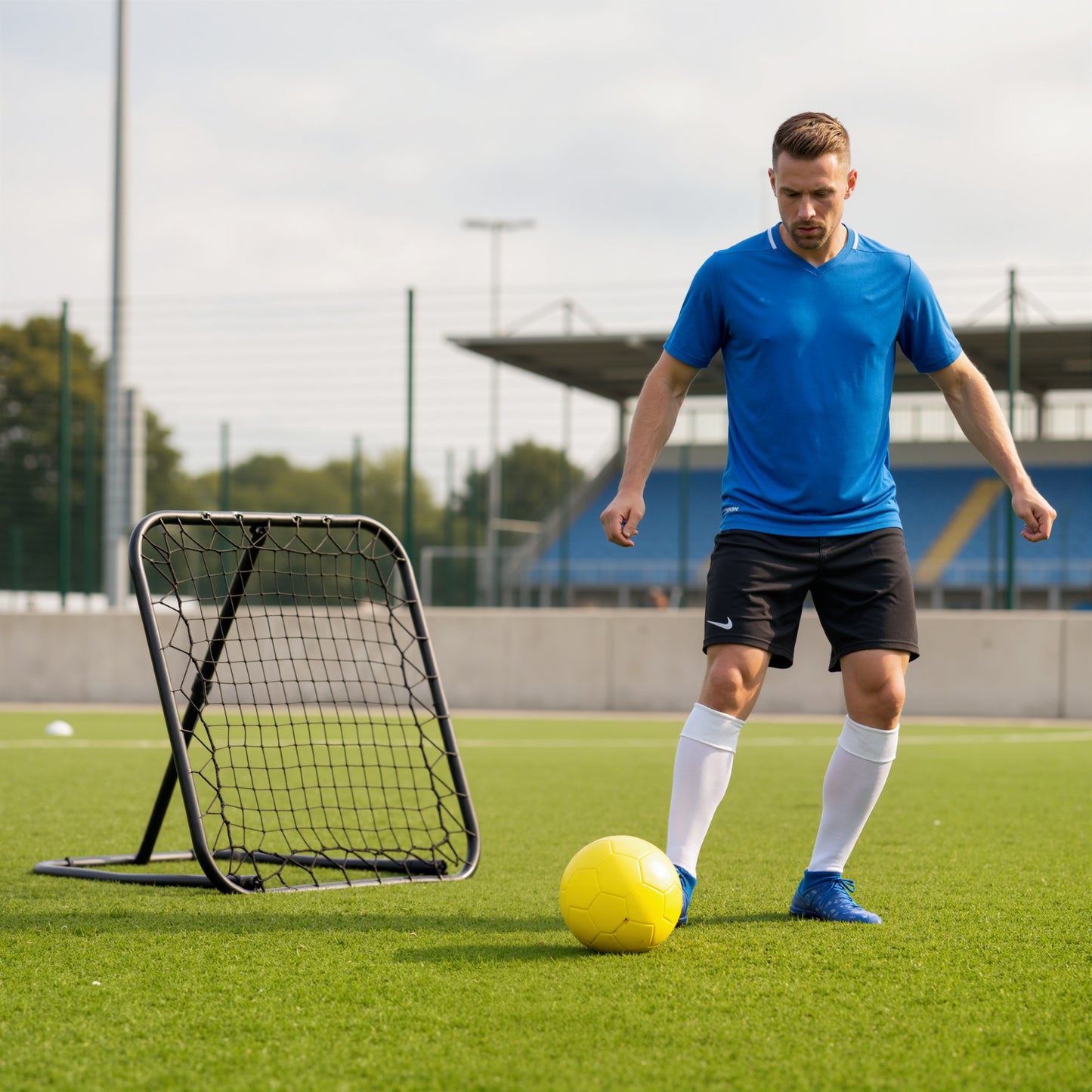 Adjustable Soccer Rebounder Net - Portable Training Goal