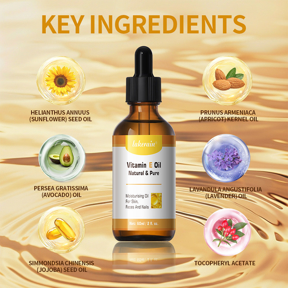 Moisturizing Vitamin E Facial Oil for Skin Elasticity - 60ml