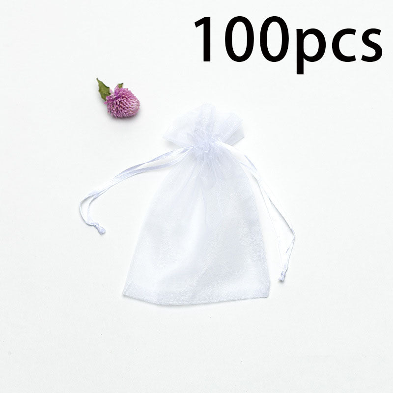 Jewelry Gift Bags 100PCS Drawstring Mesh Bags for Packaging and Storage