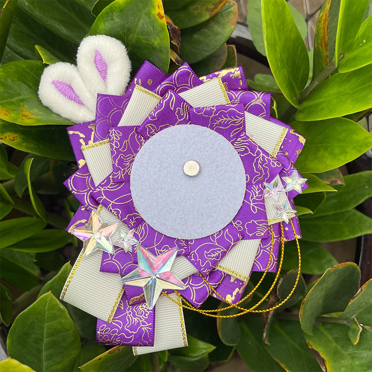 Decorative Badge Pain Bag Accessory - Unisex Wreath & Flower Ornament