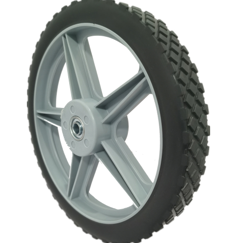 10 Pack Universal Replacement Wheels for Lawn Mowers & Trolleys - Black, 12 Inch